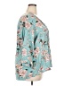 Fun2Fun 100% Rayon Floral Teal 3/4 Sleeve Blouse Size 2X - photo 4