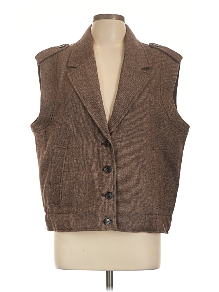 Pre-owned Ann Taylor Loft Vest In Brown