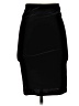 Aqua Solid Black Casual Skirt Size S - photo 1