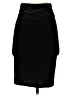 Aqua Solid Black Casual Skirt Size S - photo 2