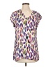 CAbi 100% Polyester Purple Short Sleeve Blouse Size S - photo 1