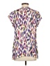 CAbi 100% Polyester Purple Short Sleeve Blouse Size S - photo 2