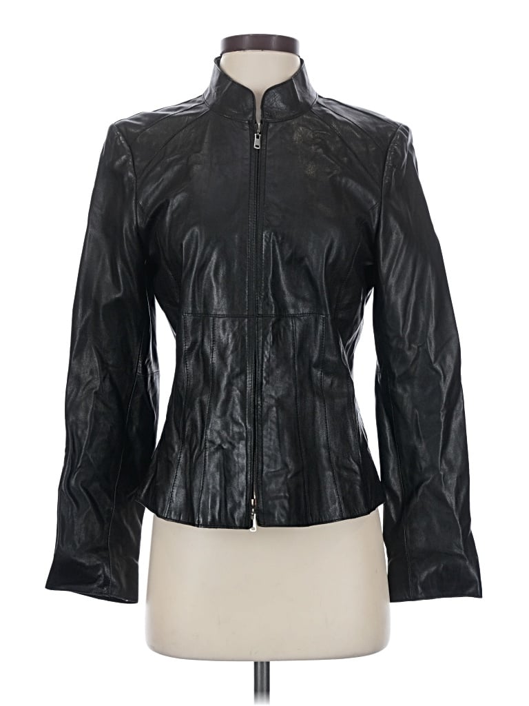 Pre-owned Classiques Entier Leather Jacket In Black