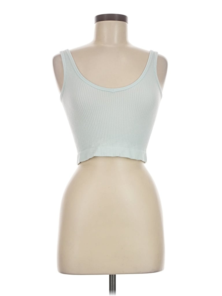 Pre-owned Out From Under Tank Top Teal Strapless Neckline Tops
