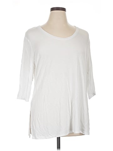 Peace Love World 3/4 Sleeve Top (view 1)