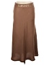 DKNY 100% Polyester Solid Brown Casual Skirt Size M - photo 1
