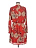 Express 100% Polyester Paisley Red Casual Dress Size M - photo 2