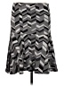 Moth Chevron-herringbone Gray Casual Skirt Size M - photo 1