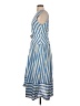 Entro 100% Polyester Stripes Blue Casual Dress Size S - photo 5