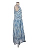 Entro 100% Polyester Stripes Blue Casual Dress Size S - photo 4