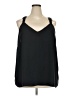 Ann Taylor LOFT 100% Polyester Black Sleeveless Blouse Size 22 - photo 1