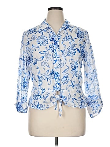 Jones New York Signature 3/4 Sleeve Blouse (view 1)