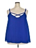 Torrid 100% Polyester Blue Sleeveless Blouse Size 2X Plus (2) - photo 2