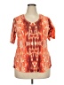 New Directions 100% Polyester Orange Short Sleeve Blouse Size 2X - photo 1