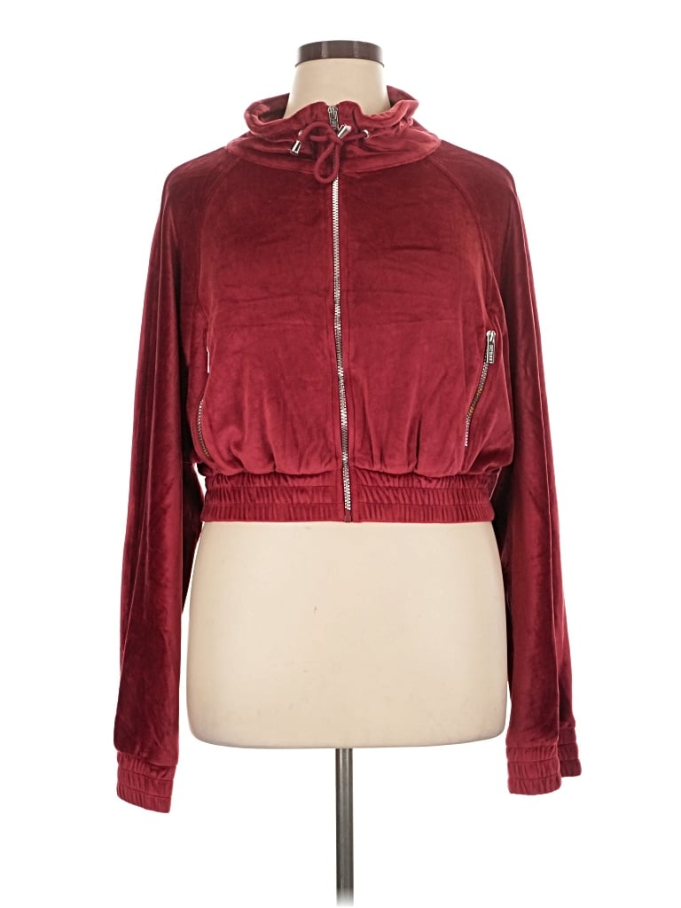 Pre-owned Guess Track Jacket In Burgundy