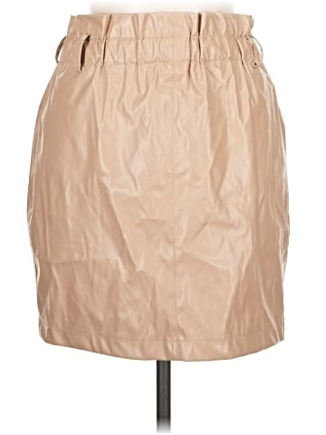 Main Strip Faux Leather Skirt (view 1)