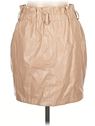 Main Strip Faux Leather Skirt (view 2)