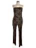 MSK 100% Polyester Animal Print Gold Tan Jumpsuit Size L - photo 1
