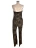 MSK 100% Polyester Animal Print Gold Tan Jumpsuit Size L - photo 2