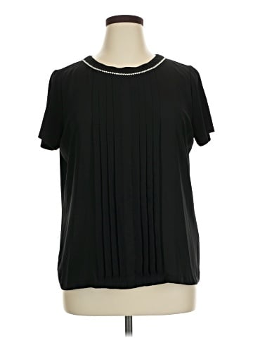 Karl Lagerfeld Paris Short Sleeve Blouse (view 1)