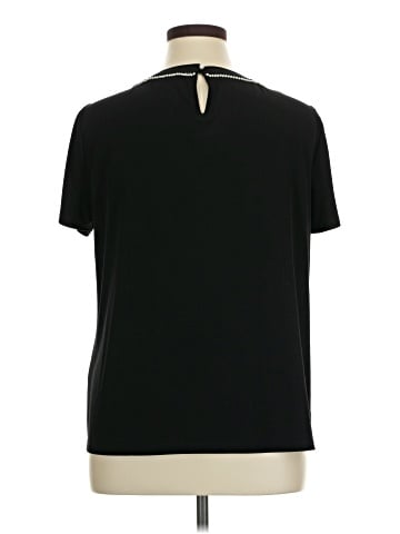 Karl Lagerfeld Paris Short Sleeve Blouse (view 2)