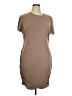 Express Solid Tan Casual Dress Size XL - photo 1