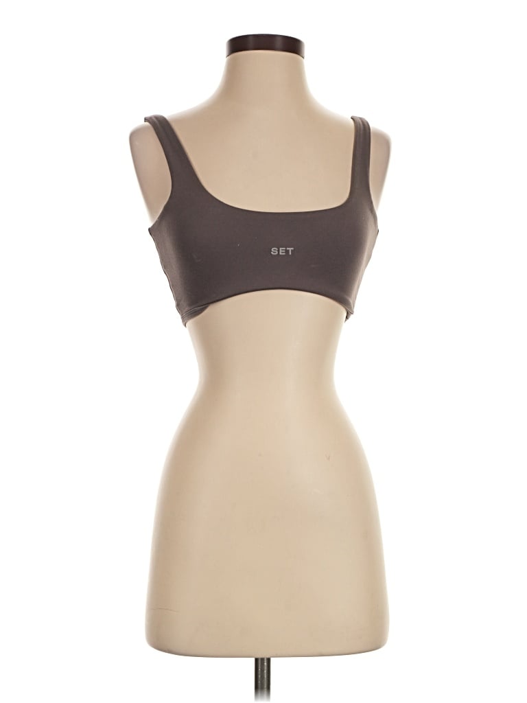 Pre-owned Set Active Sports Bra In Brown