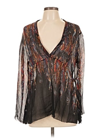 Chico's Long Sleeve Silk Top (view 1)