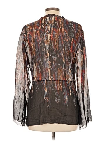 Chico's Long Sleeve Silk Top (view 2)