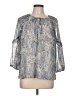 Veronica M. 100% Polyester Gray 3/4 Sleeve Blouse Size L - photo 1