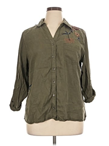 Style&Co 3/4 Sleeve Button-Down Shirt (view 1)