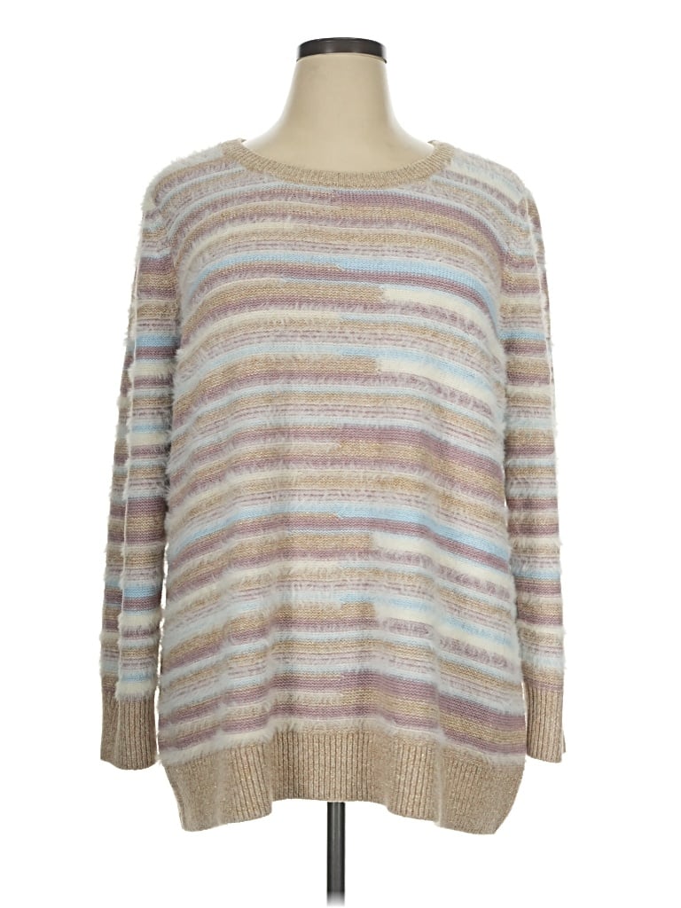 Pre-owned Soft Surroundings Pullover Sweater In Tan