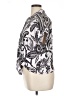 Lola P. Print Silver Short Sleeve Blouse Size XL - photo 5