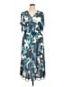 DKNY Print Blue Casual Dress Size 16 - photo 1