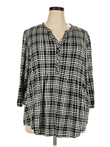 Roz & Ali 3/4 Sleeve Blouse (view 1)