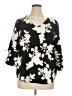 Ellen Tracy 100% Polyester Black 3/4 Sleeve Blouse Size XL - photo 1