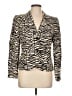 Calvin Klein Animal Print Ivory Blazer Size 10 - photo 1