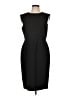 Anne Klein Solid Black Cocktail Dress Size 10 - photo 1