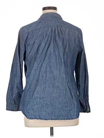 Old Navy 3/4 Sleeve Button-Down Shirt (view 2)