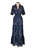 Max Studio Paisley Blue Casual Dress Size L - photo 1