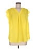 Chaus 100% Polyester Yellow Sleeveless Blouse Size M - photo 1