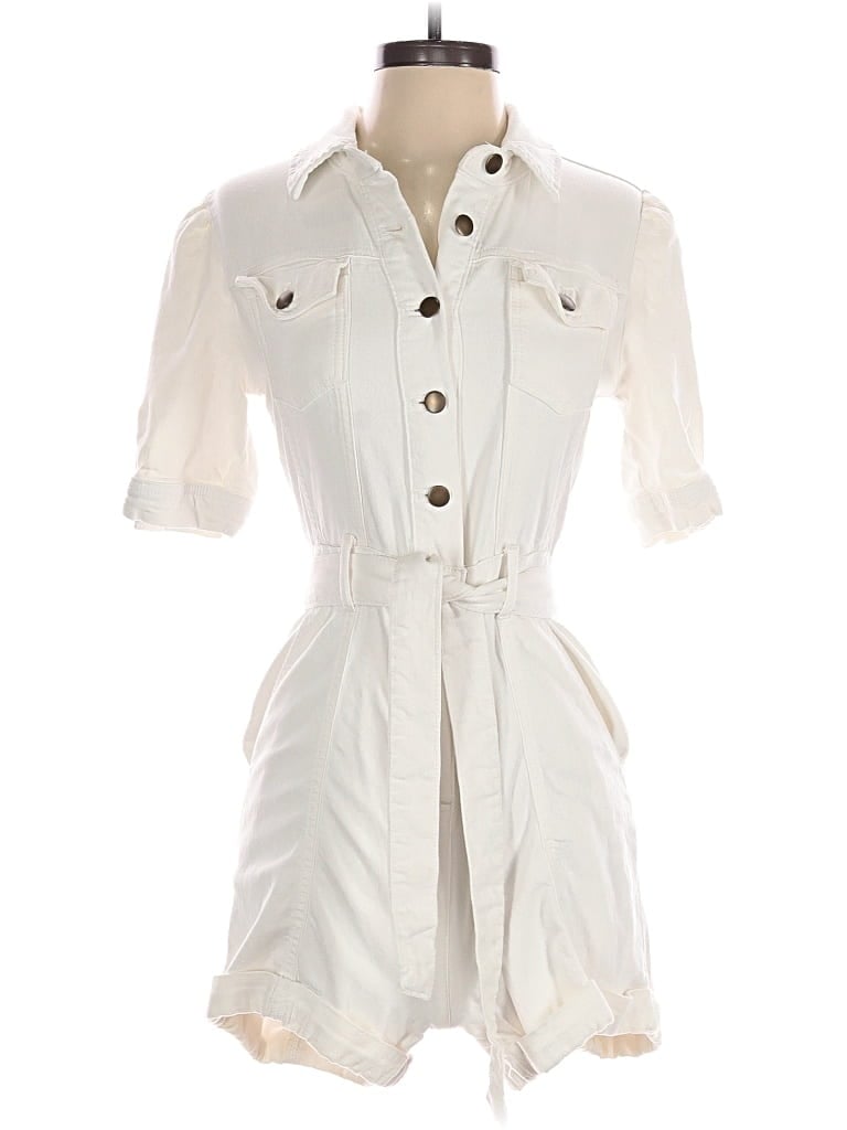 Pre-owned Avec Les Filles Romper In Ivory