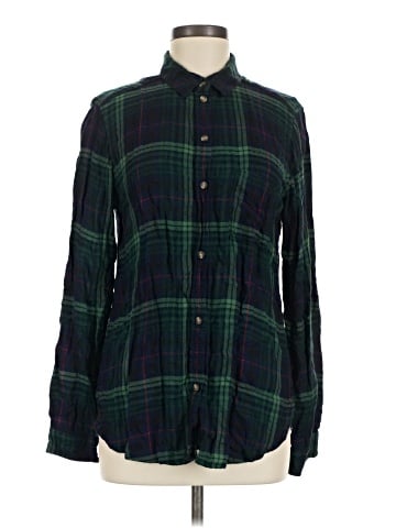 American Eagle Outfitters Long Sleeve Button-Down Shirt (view 1)