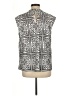 Ann Taylor LOFT 100% Polyester Silver Sleeveless Blouse Size M - photo 2