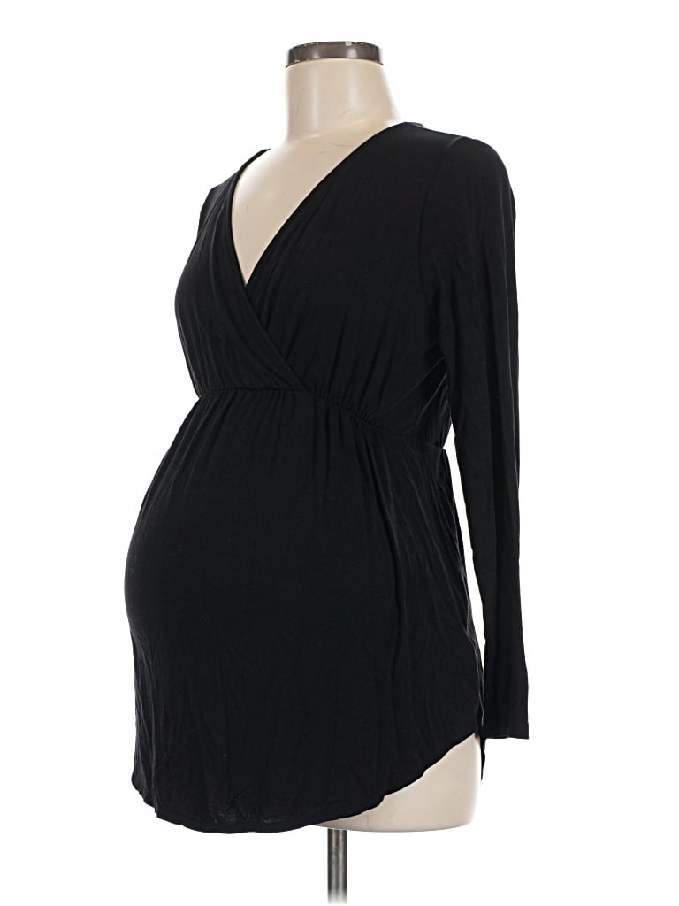 Pre-owned Old Navy - Maternity 3/4 Sleeve T-shirt In Black