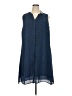 Apt. 9 100% Polyester Chevron-herringbone Blue Casual Dress Size 20 - photo 1