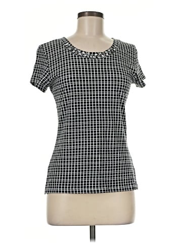 Black Saks Fifth Avenue Short Sleeve Top (view 1)