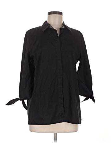 Lafayette 148 New York 3/4 Sleeve Button-Down Shirt (view 1)