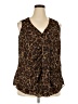 MICHAEL Michael Kors 100% Polyester Brown Sleeveless Blouse Size 2X - photo 1