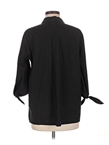 Lafayette 148 New York 3/4 Sleeve Button-Down Shirt (view 2)